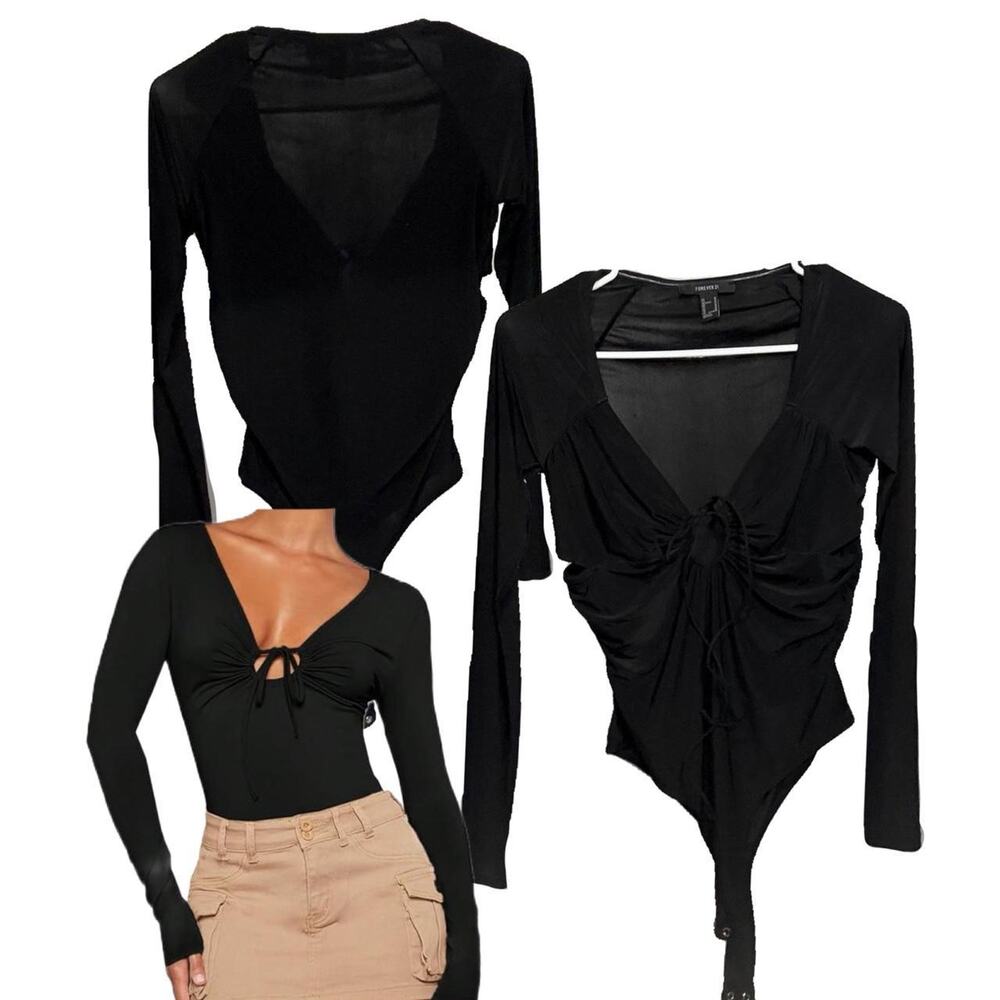Black long sleeve top